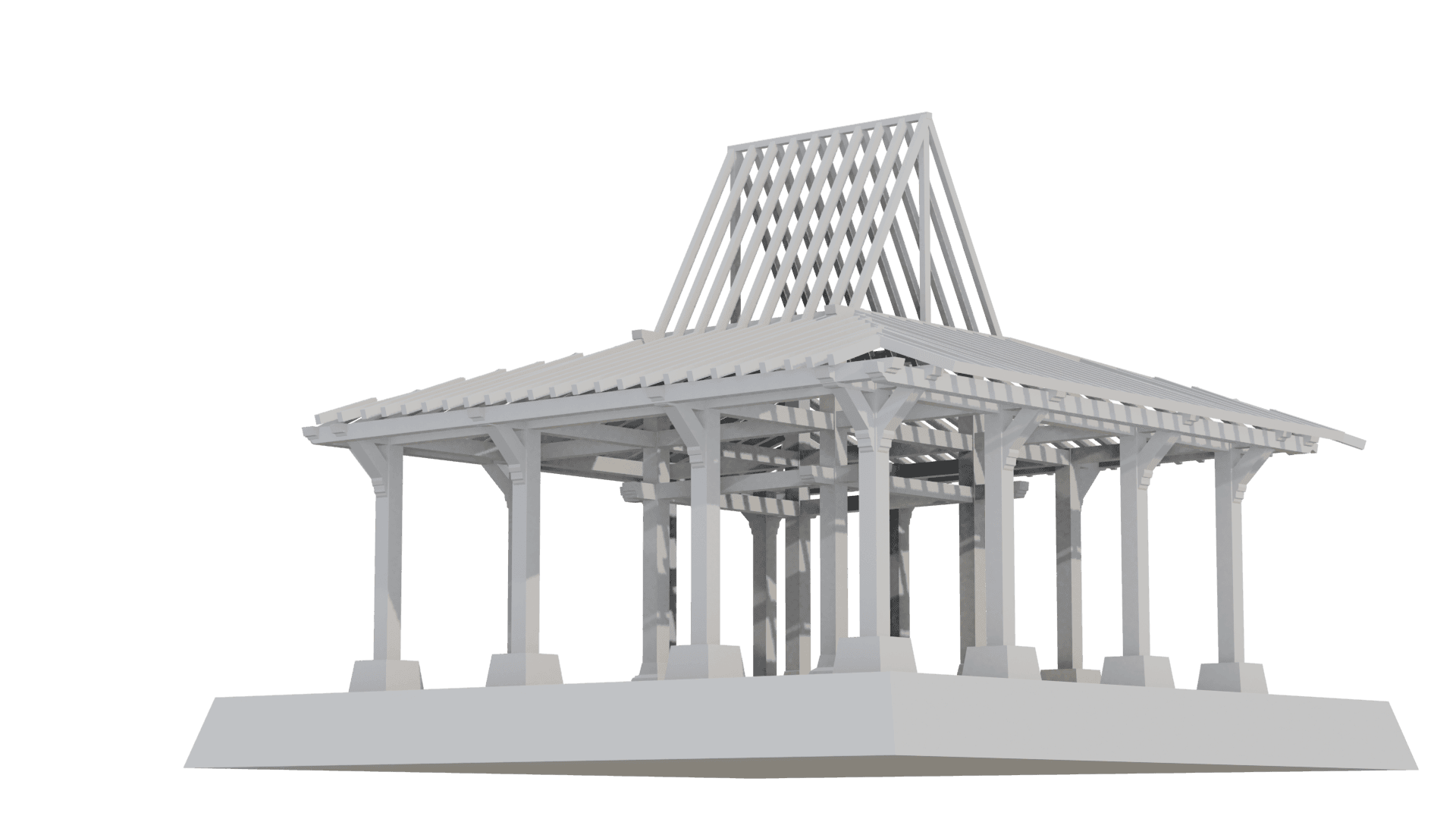 Complete Joglo Architectural 3D Model